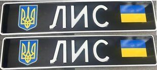 Комплект Автономерів ЗСУ - (ЛИС) з Гербом та Флагом 205 фото